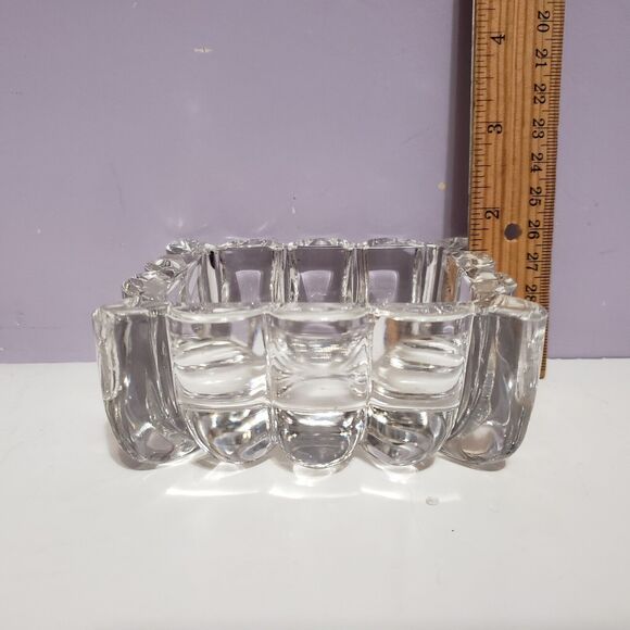 Clear Glass Rectangle Trinket Dish 4" × 1.75" × 3.25" - Picture 4 of 6